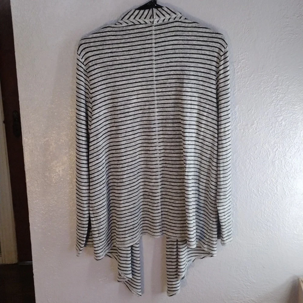 Chico's Long Sleeve Striped Cardigan L/2